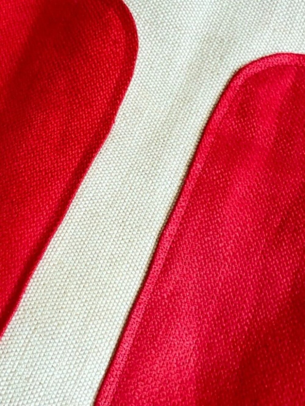 Longchamp Red and Cream Geometric Shift Dress - Picture 5 of 6